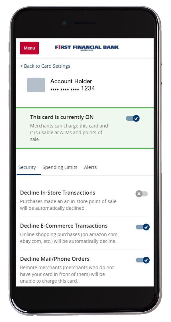security controls on the first financial mobile app